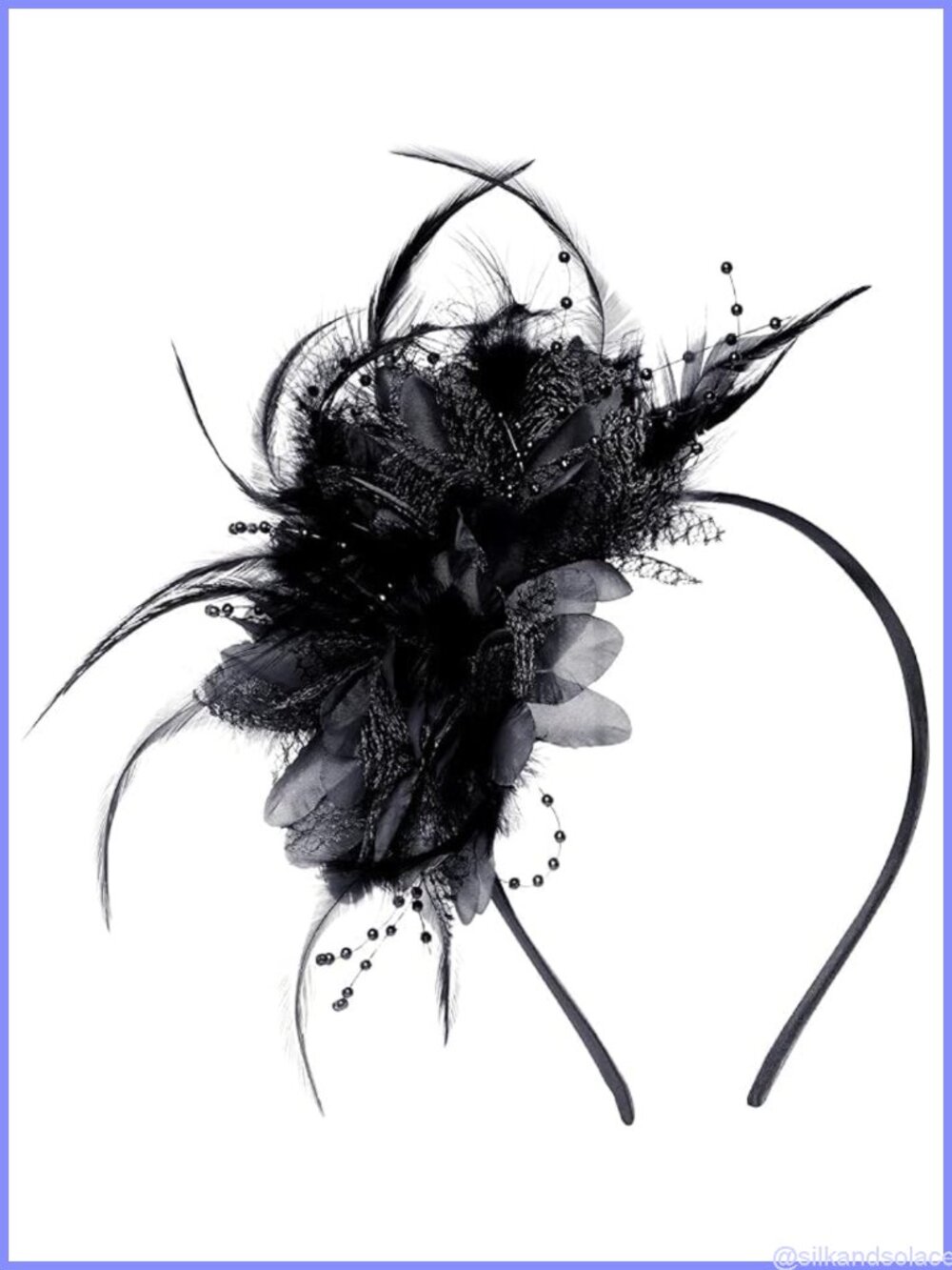 Women's Fascinator Hat Feather Pearl Flower Headband Wedding Tea Party